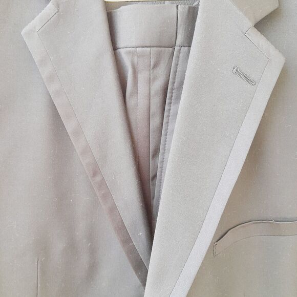 Wedding Tux FELLINI 2 Pc Two Buttons Jacket/Pants Wool Black Sz:44R/… - Picture 5 of 14